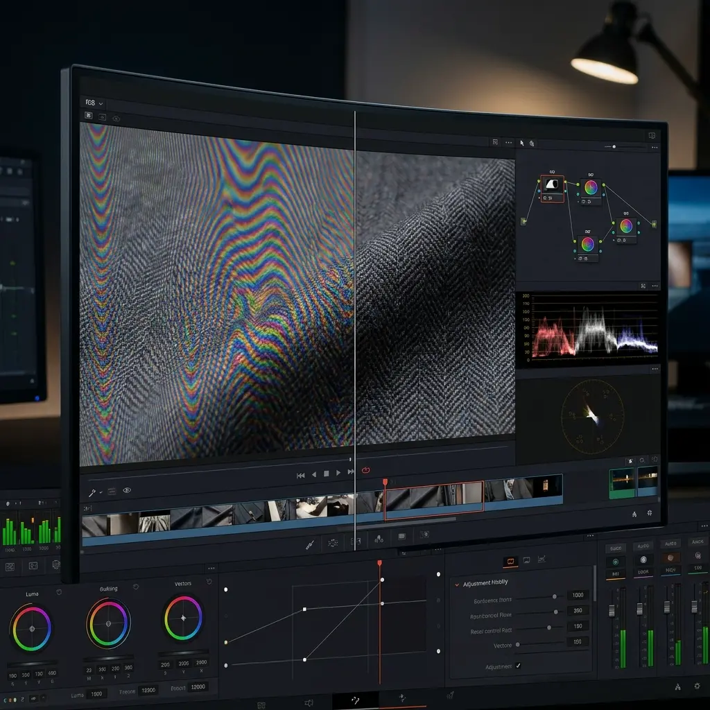 DaVinci Resolve Moiré-Reduktion Workflow-Übersicht